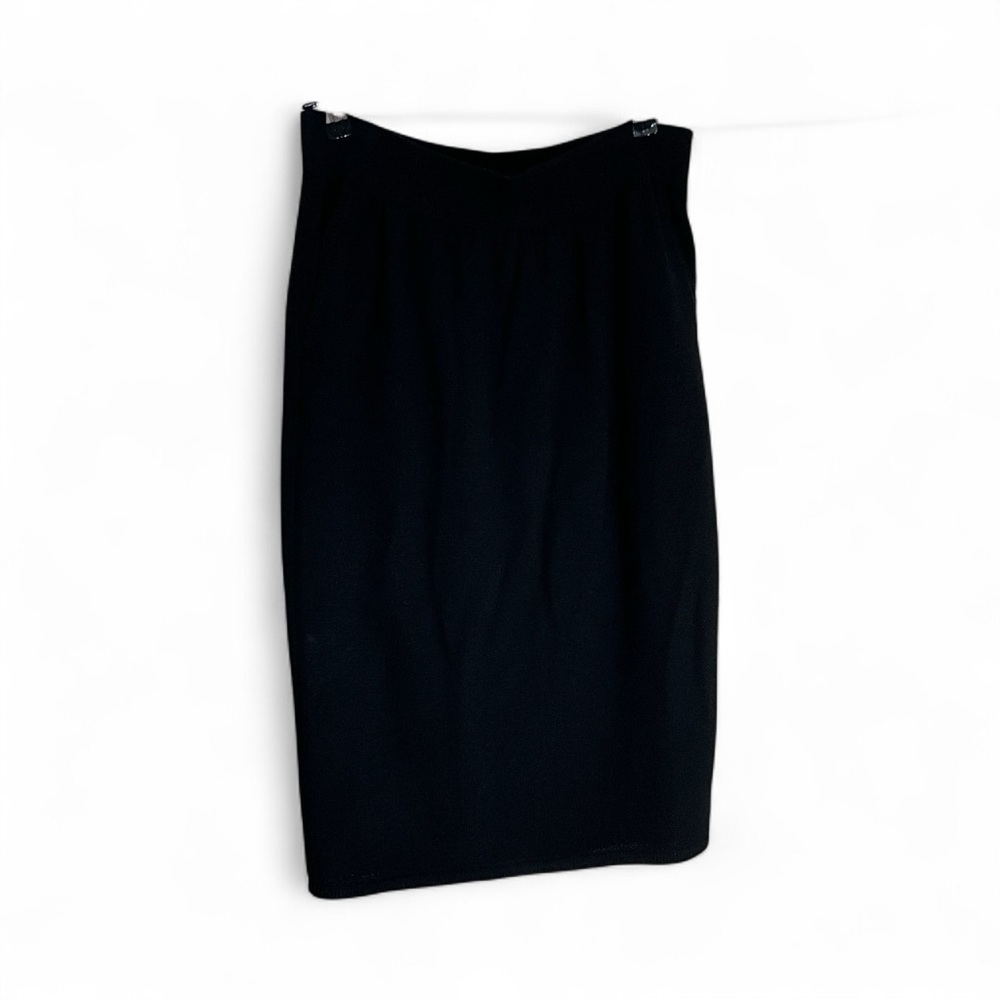 St. John Separates Size 10 Black Women's Pencil Skirt Two Pockets Made in USA - Picture 9 of 10